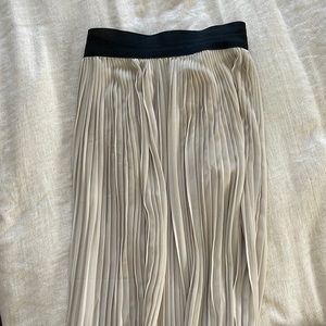 Pleated Cream Skirt